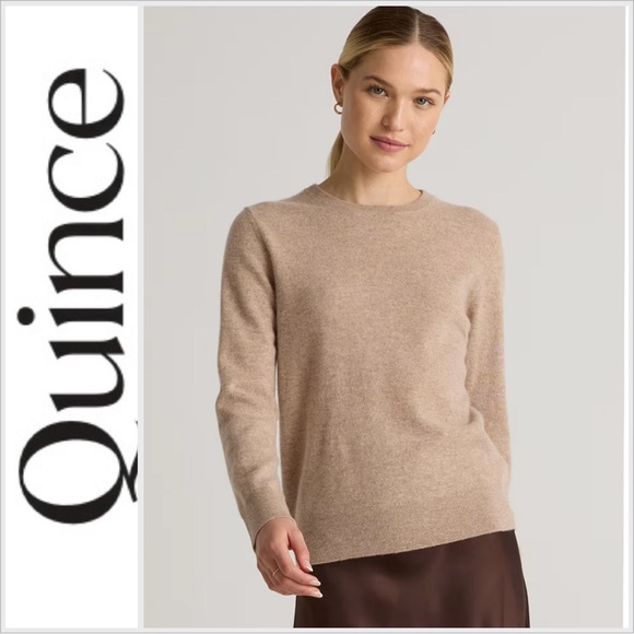 Quince Sweaters - Quince | Small | tan Mongolian cashmere crew neck cashmere sweater